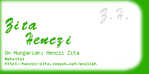 zita henczi business card